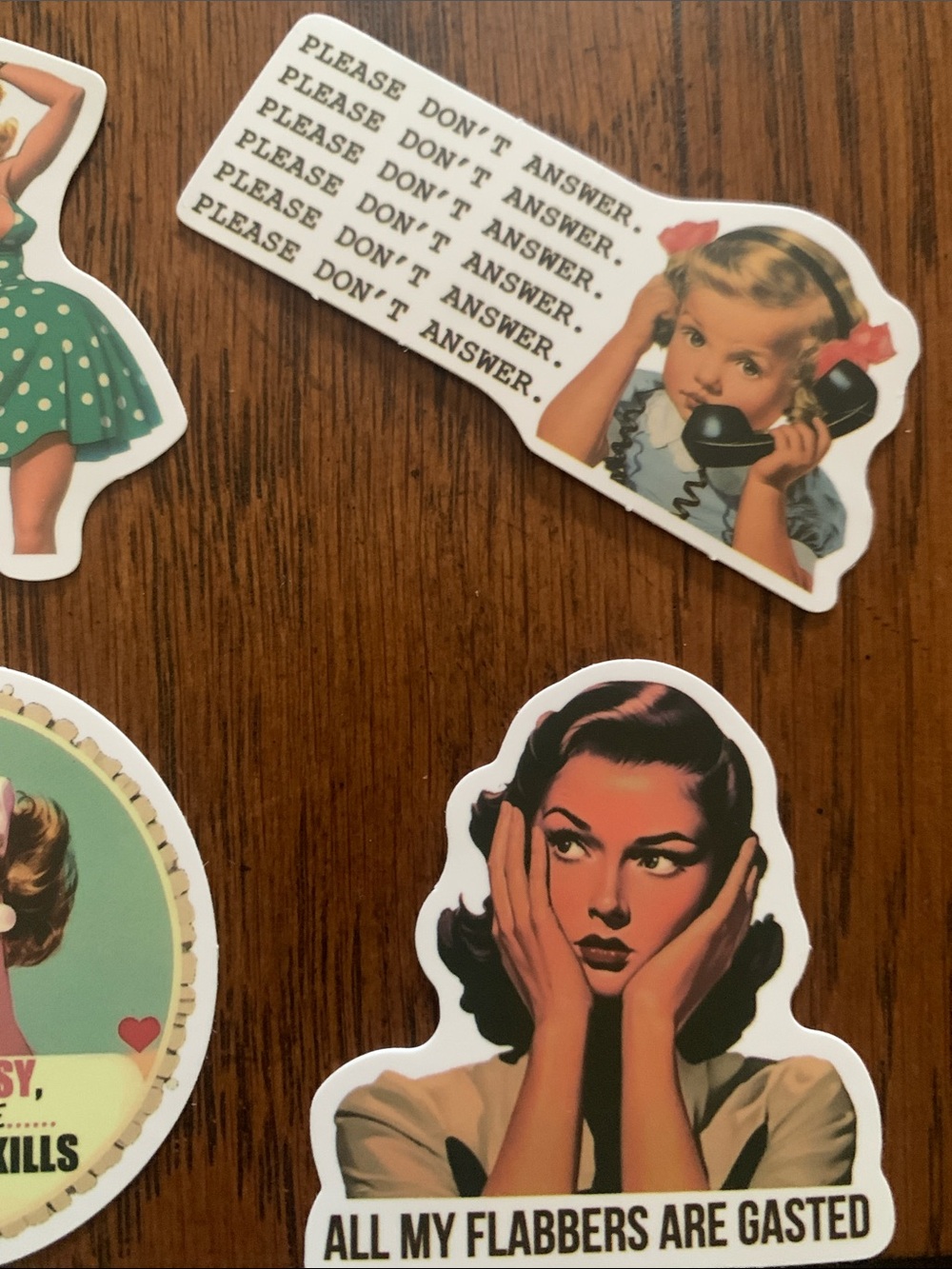 50 Piece Snarky Humorous Retro Sticker Set - Picture 11 of 11